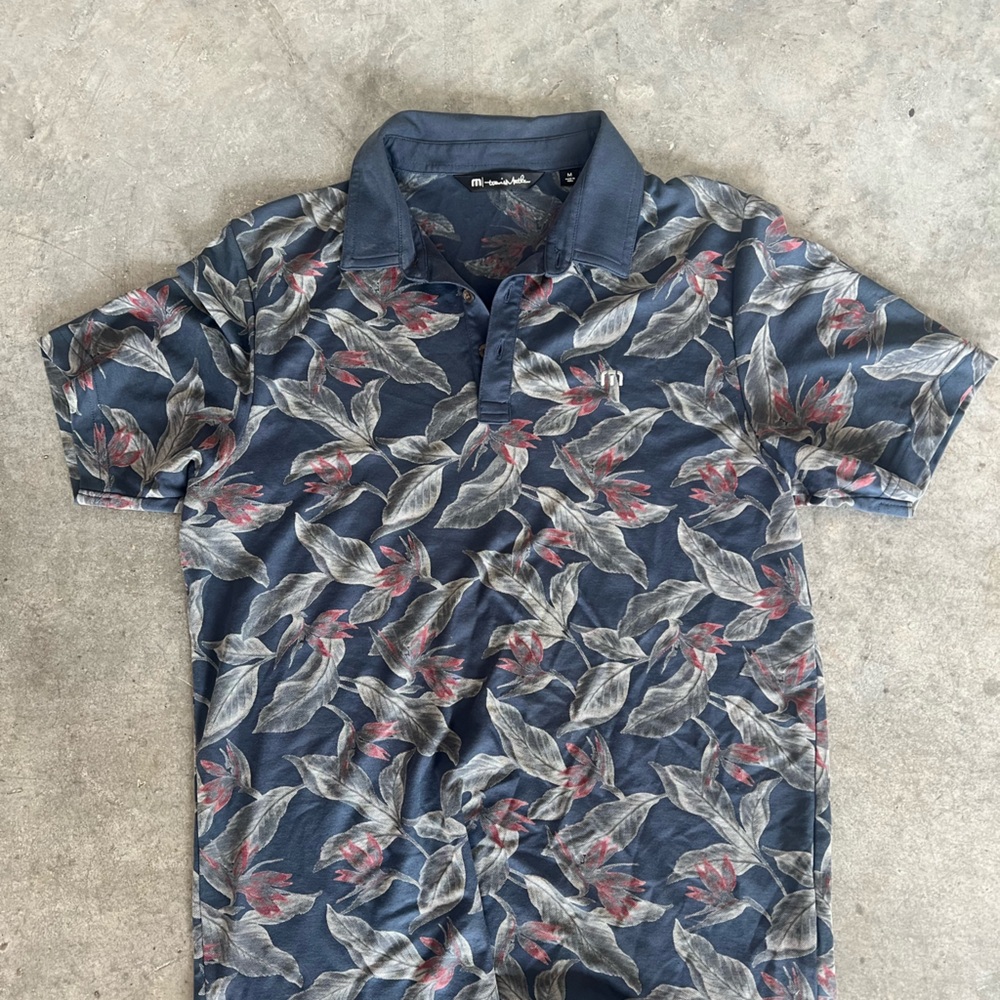 Travis Mathew Floral Patterned Men's Shirt M